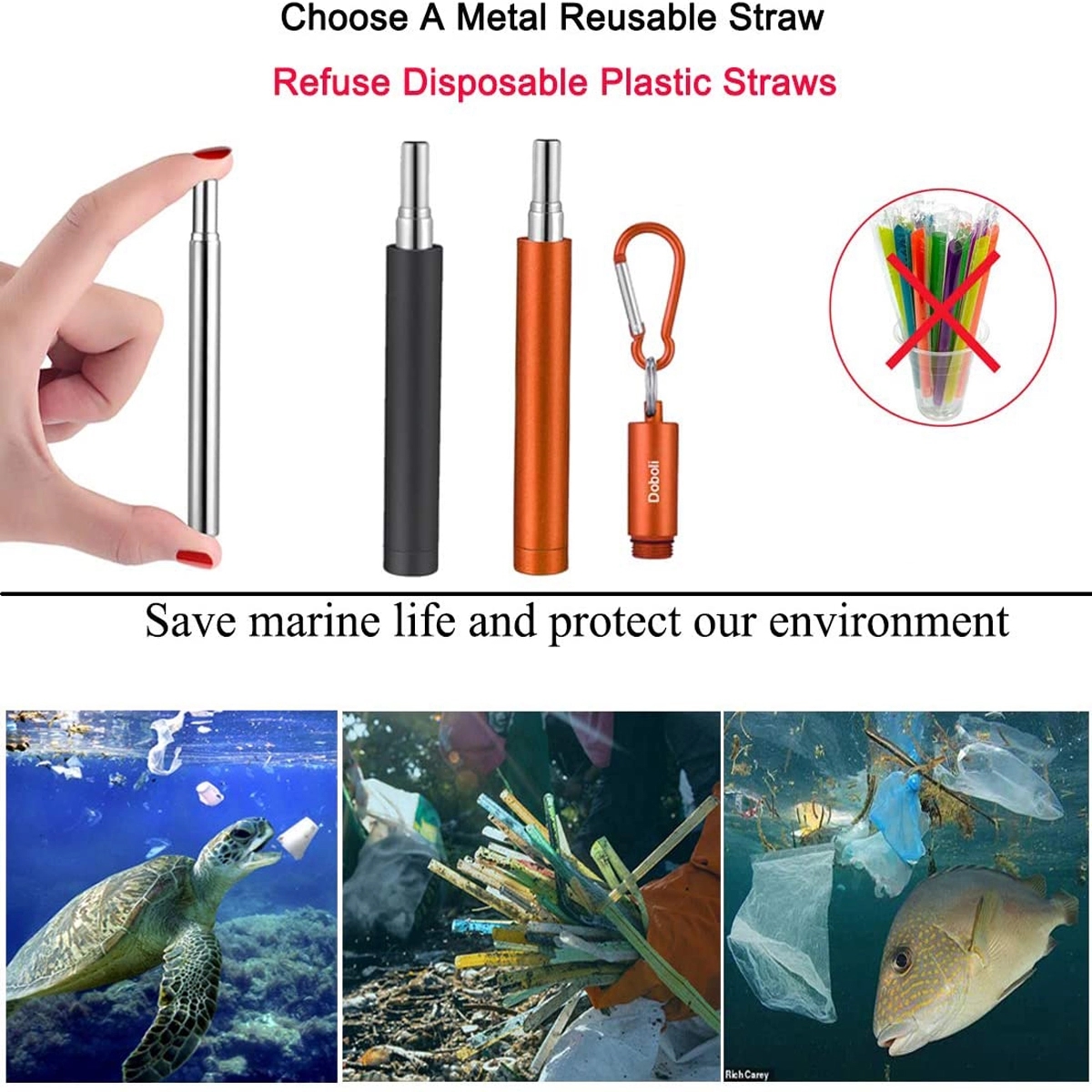 Reusable Stainless Steel Drinking Straws 2