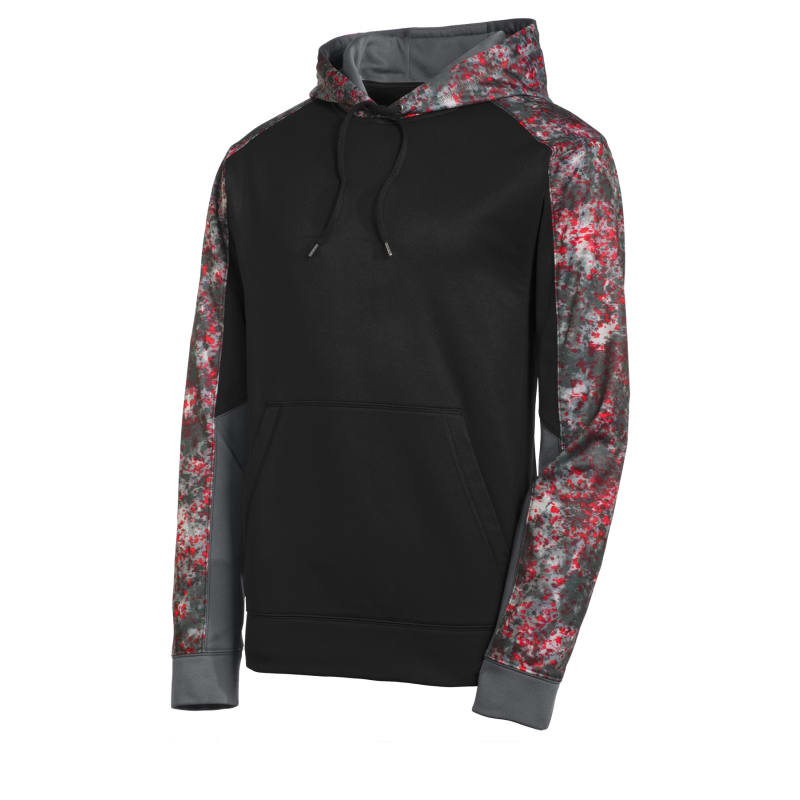 Sport-Tek Sport-Wick Mineral Freeze Fleece Colorblock Hooded Pullover., custom hoodie or sweatshirt with logo imprint 18
