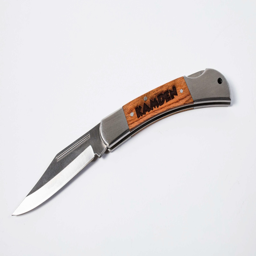 Wood Locking Pocket Knife