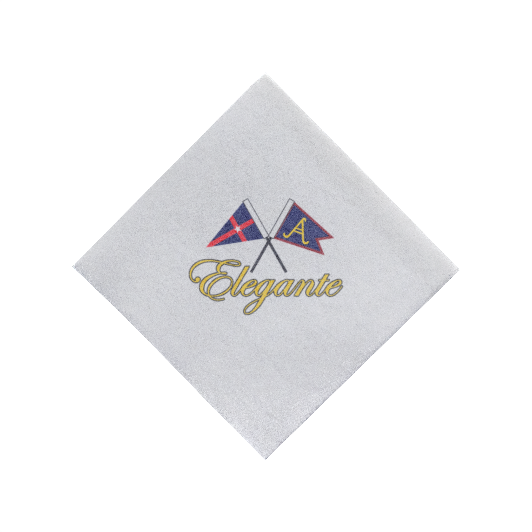 Almost Linen Beverage Napkin 1 Ply Heavy Weight 1/4 Fold White Digital Print 3