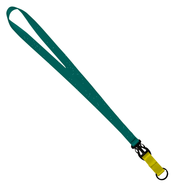 3/4" Multi color (Top and bottom) Nylon Lanyard with Plastic Slide Buckle R 127