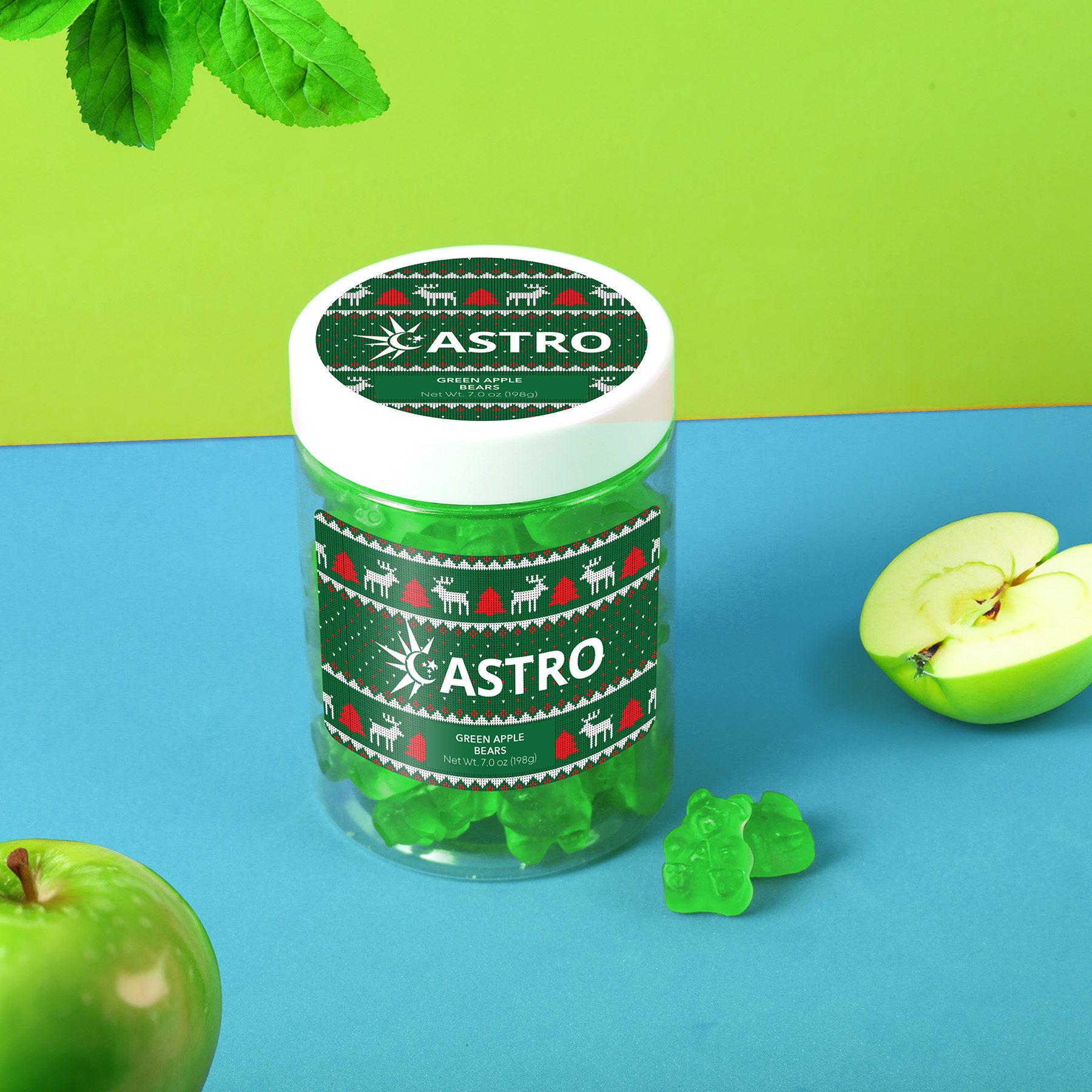 Albanese® Green Apple Gummi Bears: Large Jar 4