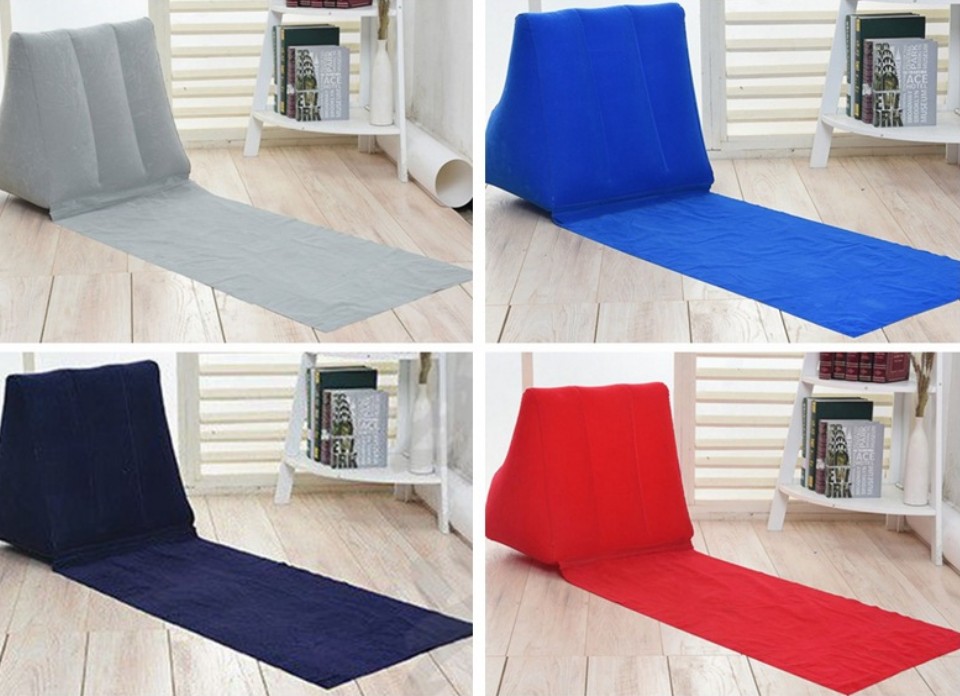 Portable Flocking PVC Outdoor Inflatable Wedge Pillow 4