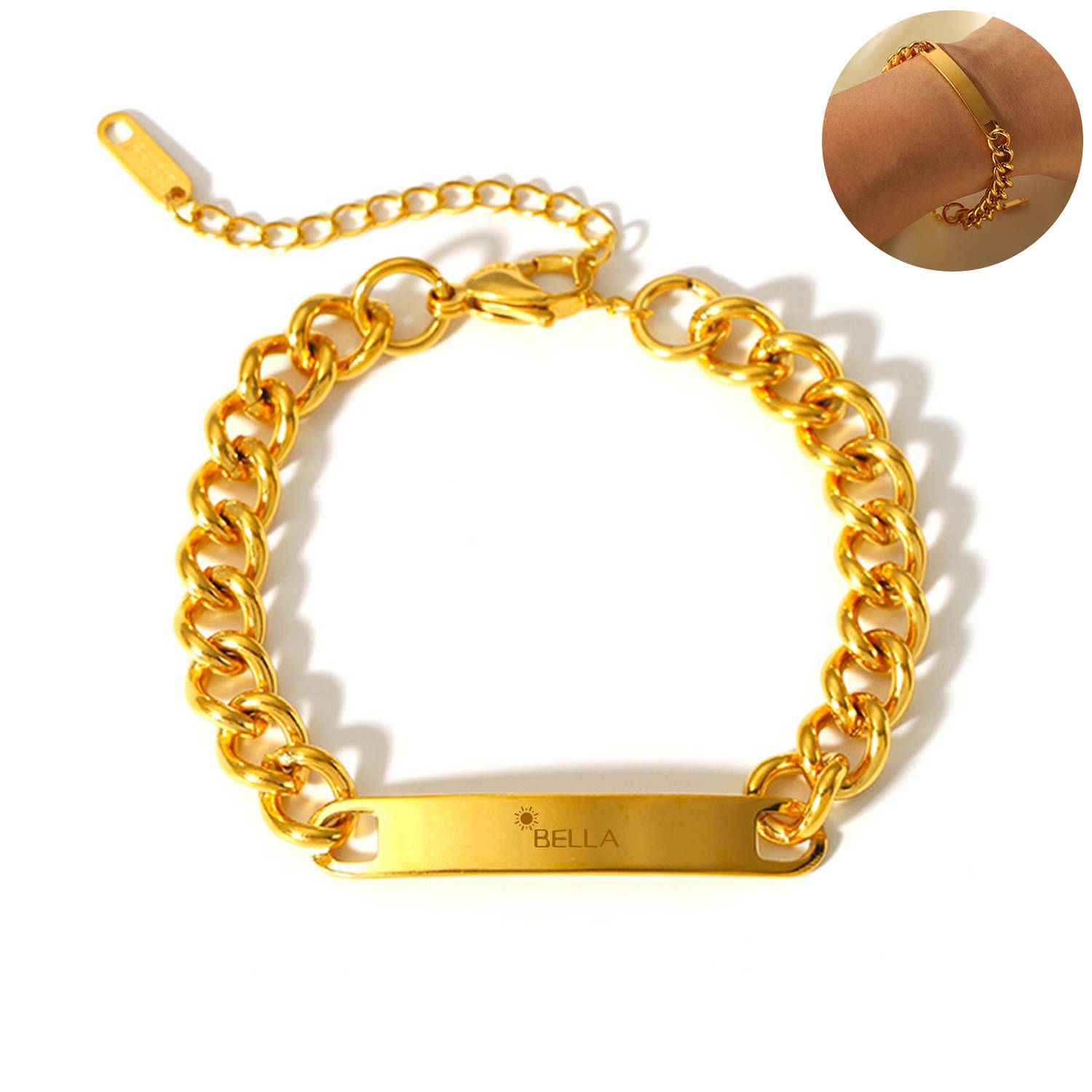 Stainless Steel Hip-hop style gold-plated bracelet 2
