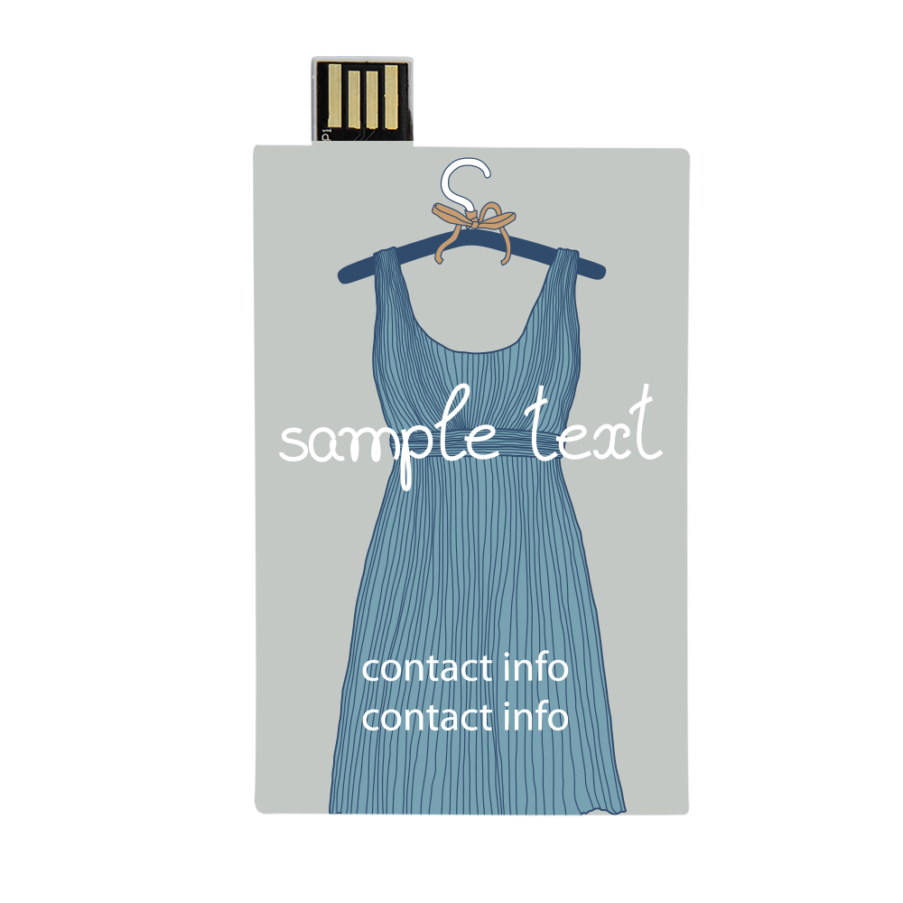 Naperville White/Off White Credit Card USB Flash Drive 5