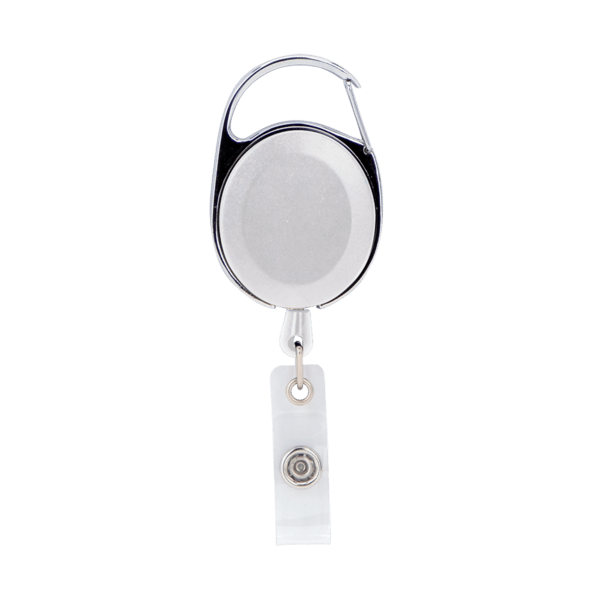 Oval Metal Retractable Badge Reel with Carabiner 17
