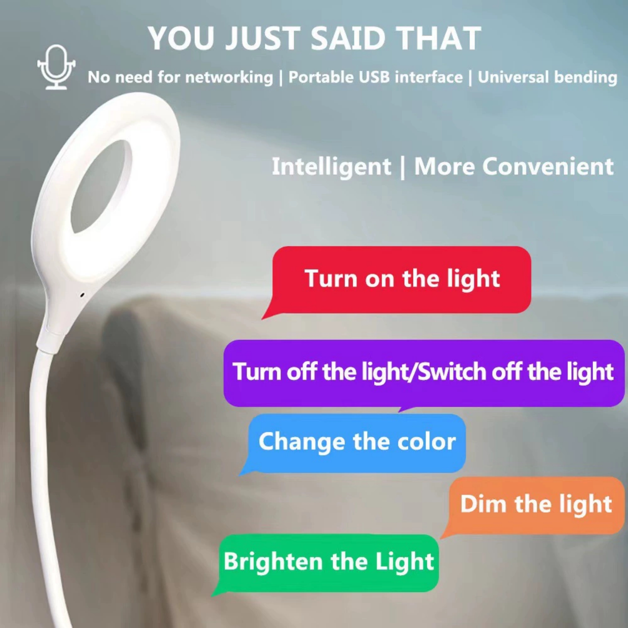 Voice Control USB Reading Light 5