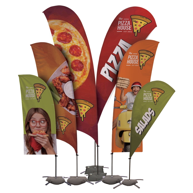 6.5' Value Teardrop Sail Sign Kit (Single-Sided with Cross Base) 19
