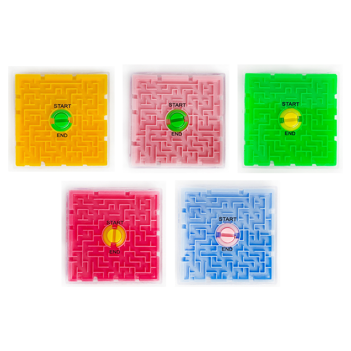 Plastic Maze Puzzle Game Cube with Start End Track 6