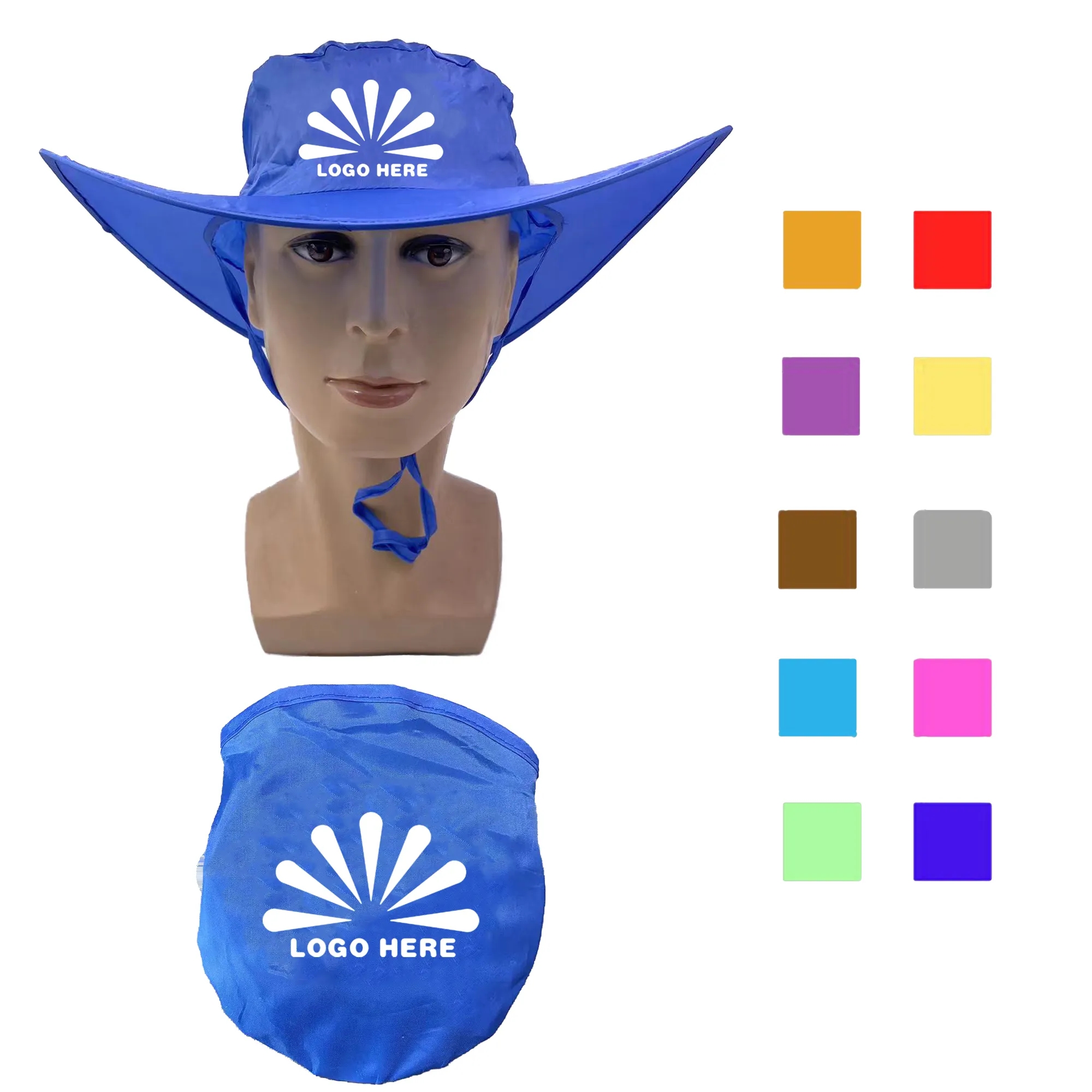 Foldable Cowboy Hat with Pouch 1