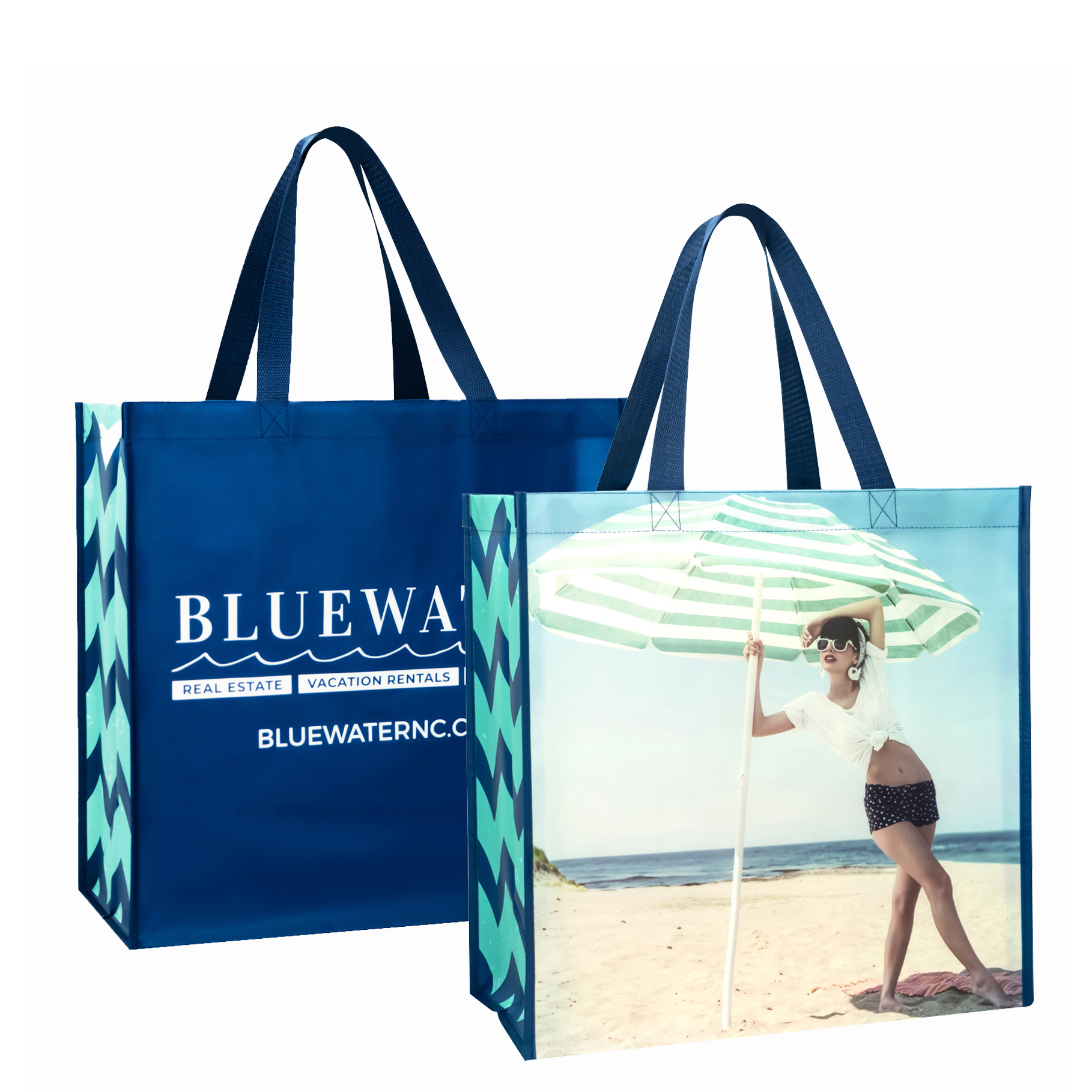 Custom Full-Color Laminated Non-Woven Promotional Tote Bag 15.5"x15.5"x8" 2