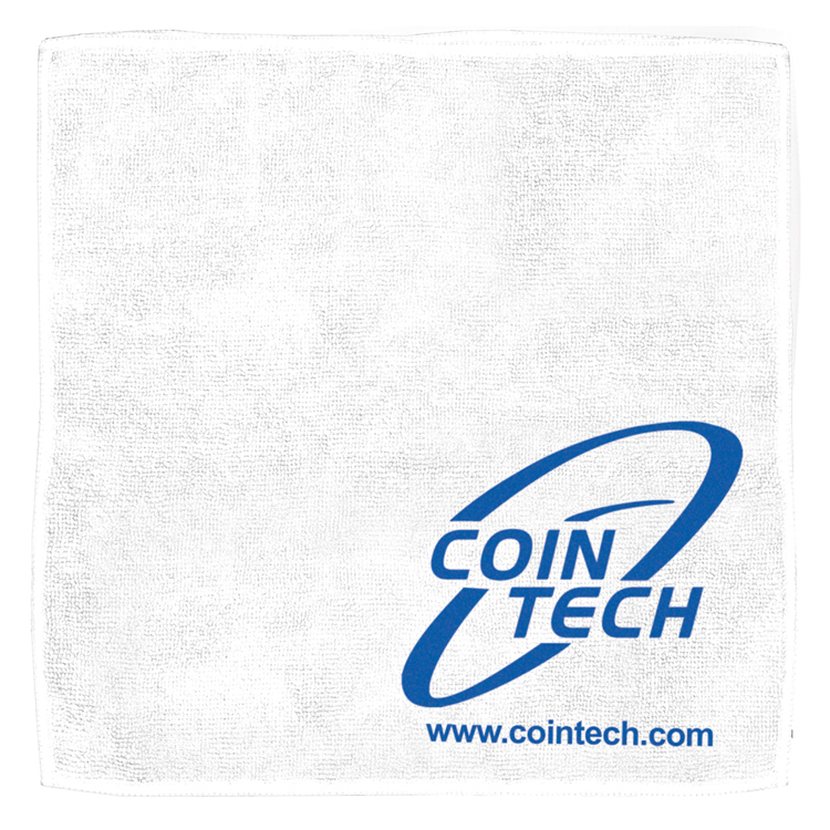 "LILY" Recycled RPET 300GSM Heavy Duty Microfiber Electronics, Rally or Sports Towel - 12" W X 12" H 2