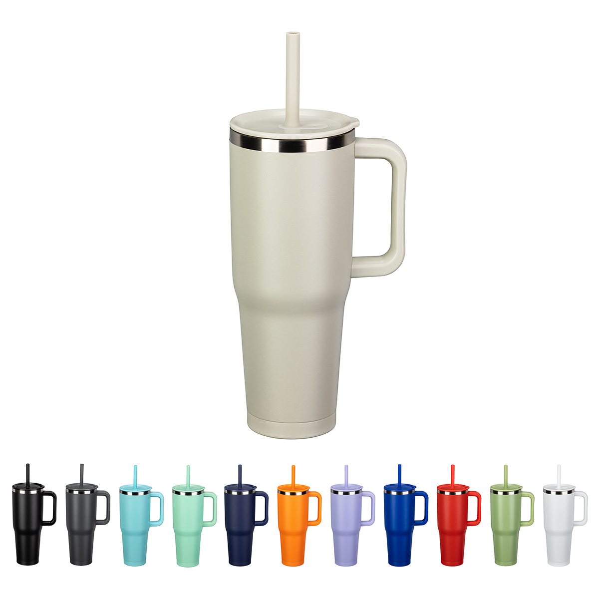 SENSO® Summit 40 oz Insulated Stainless Steel Travel Mug with Press-In Straw Lid 40
