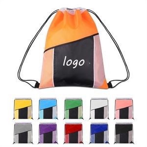 Two Tone Waterproof Mesh Cinch Bag 9