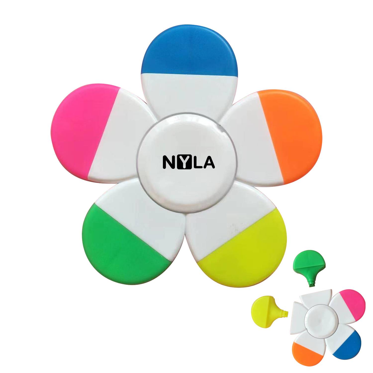 Flower Shape Highlighter Spinner Marker 6