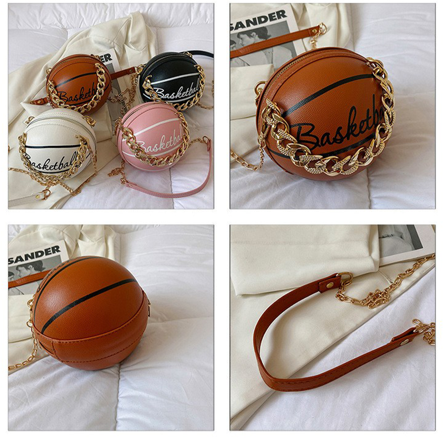 PU Portable Basketball Chain Bag 9