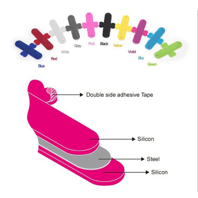 U Shape Silicone Phone Card Holder 2
