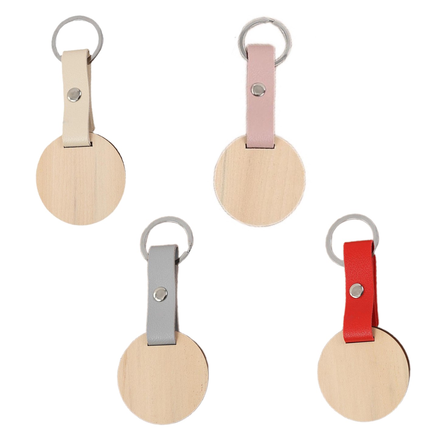 Round Wood Keychain 2