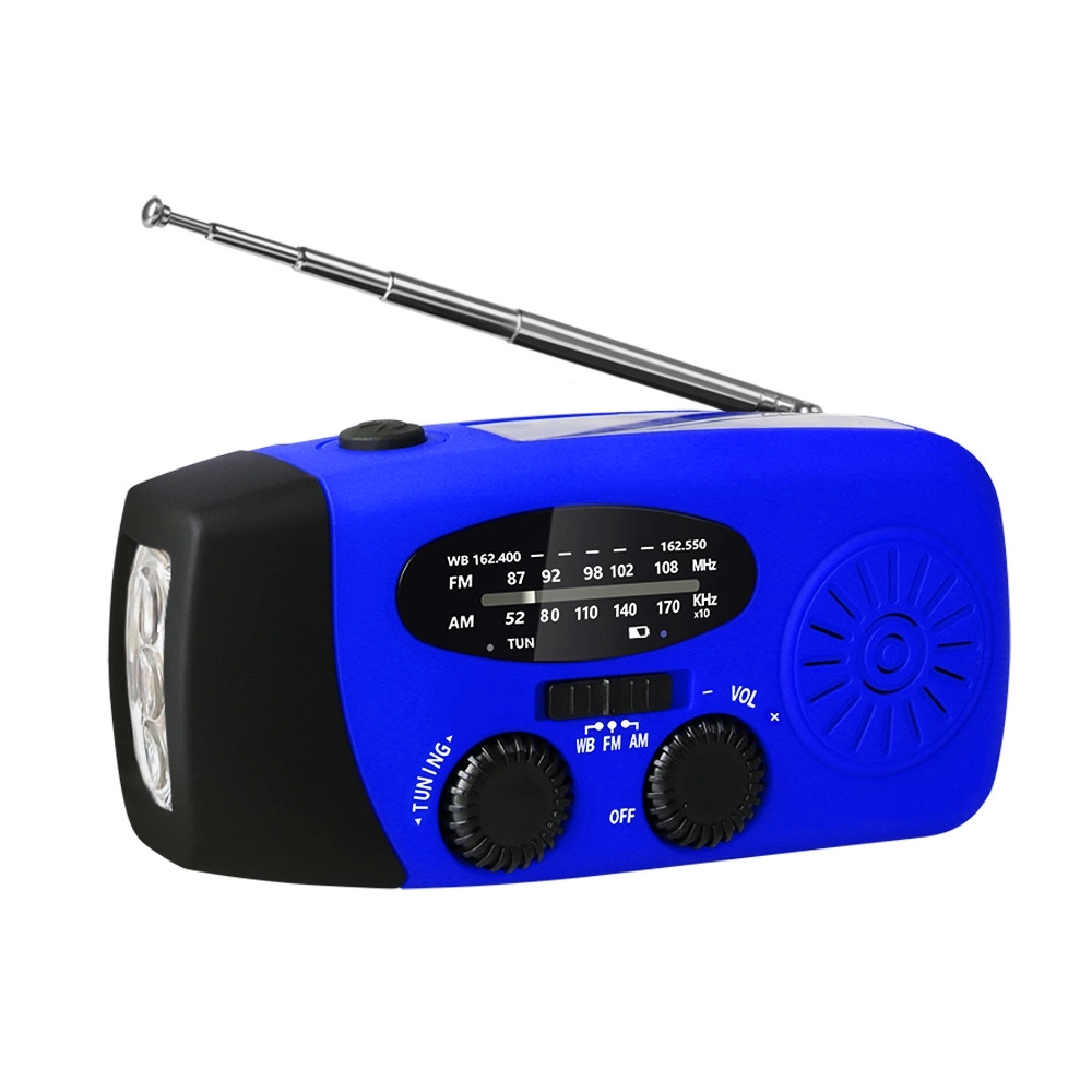 Portable Outdoor Hand Crank Self Powered Solar Weather Radio 5