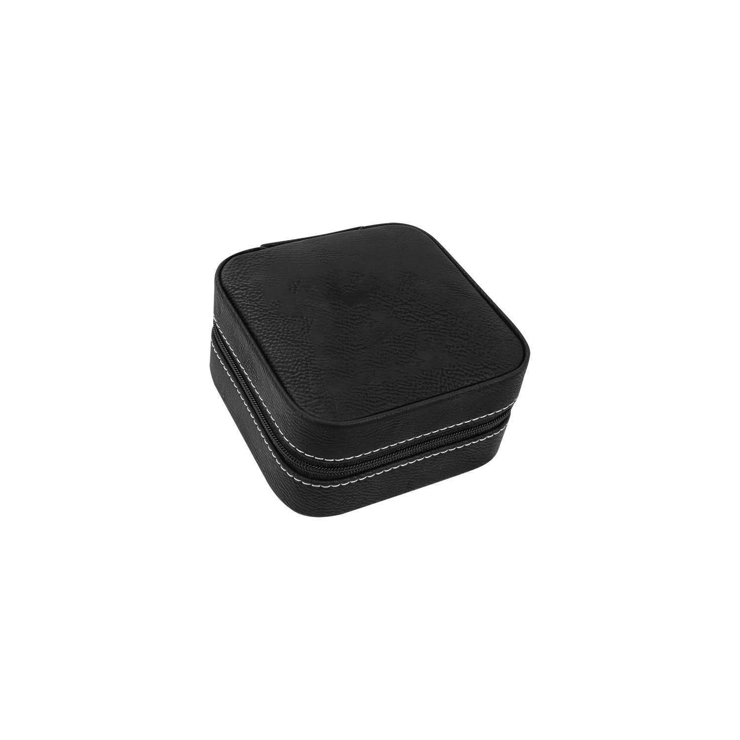 Black/Silver Leatherette Travel Jewelry Box 3