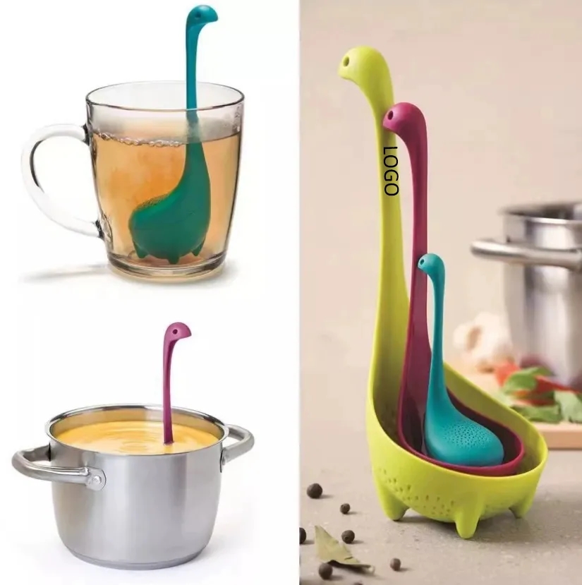 3 Piece Kitchen Tool Set with Colander Ladle and Tea Infuser 6
