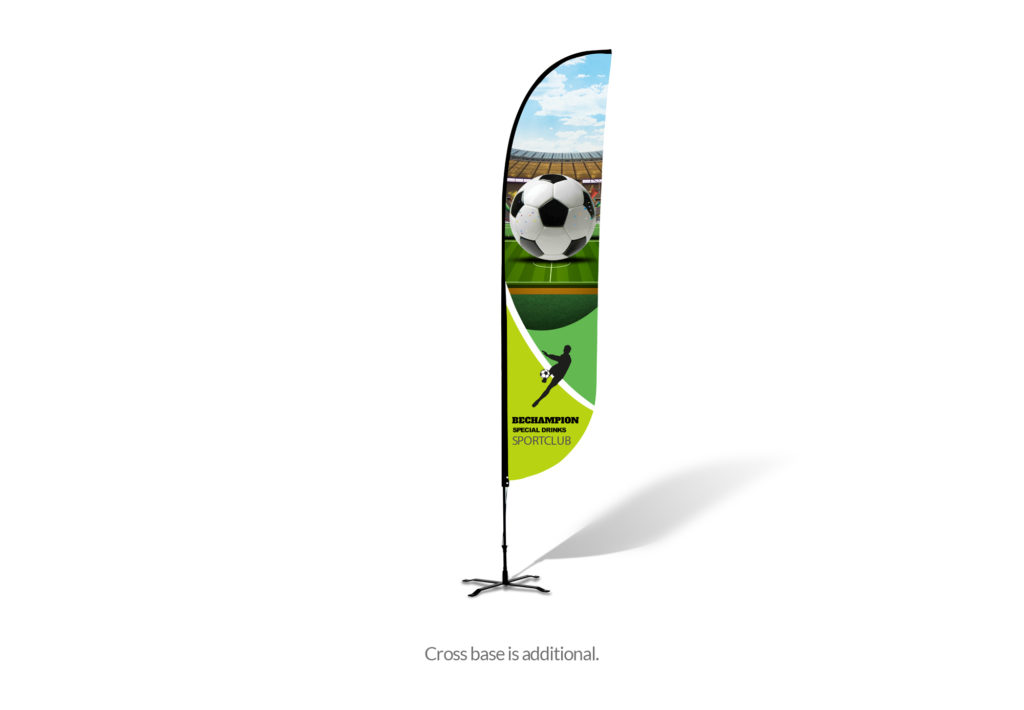 9ft Convex Shape Feather Flag Kit - 1 Side Imprint 1