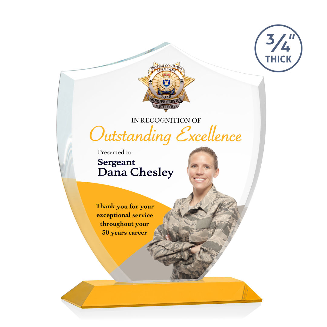 Scudo Shield VividPrint™ Award - Amber 6