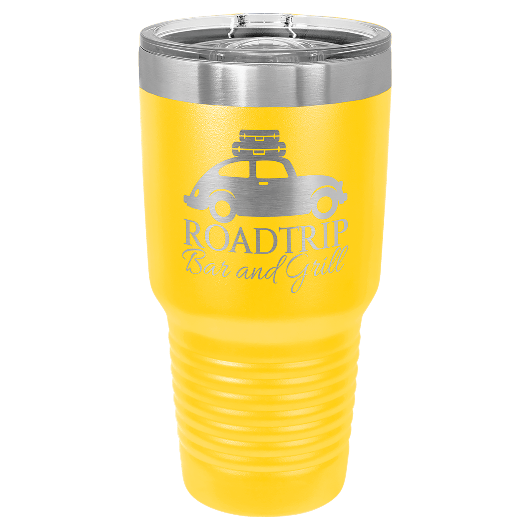 Polar Camel 30 oz. Yellow Insulated Ringneck Tumbler with Slider Lid 1