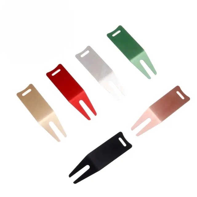 Aluminum Bent Golf Divot Repair Tool 8