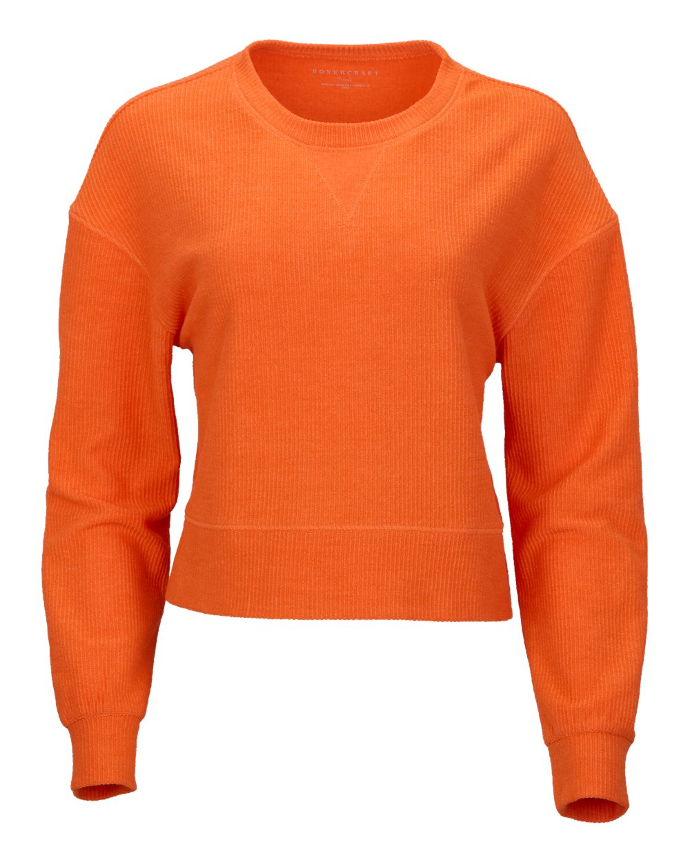 Women's Ribbed Knit Cropped Boxy Crew - BW5102 13
