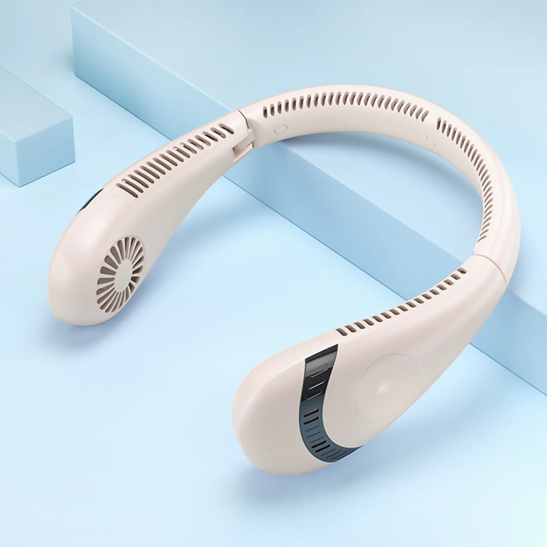 4000 mAh Foldable Summer Hanging Neck Fan 9