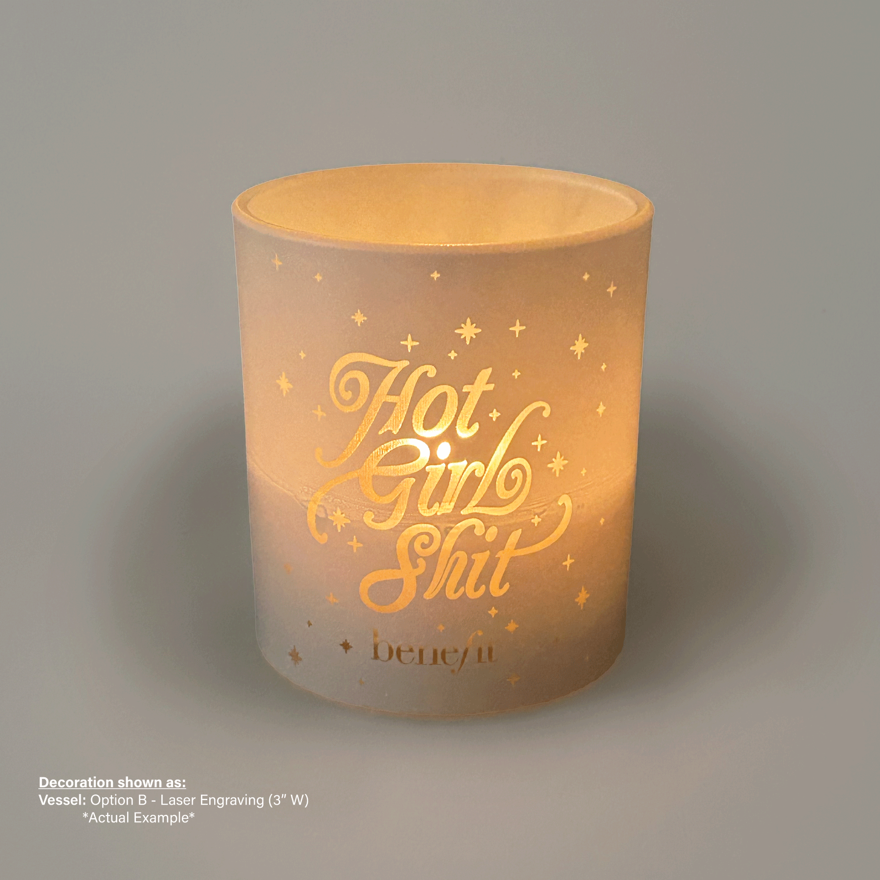 14 oz White Luxury Candle with Gift Box Engraved