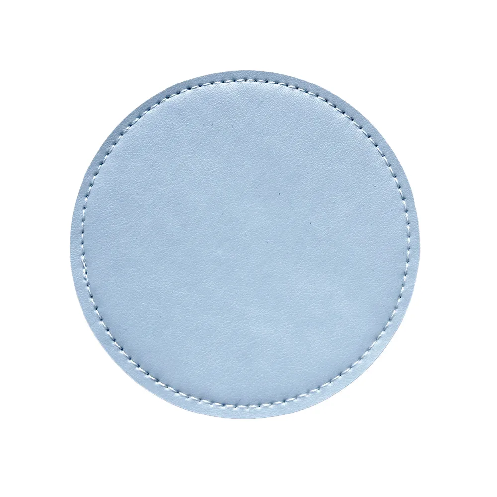 Round PU Leather Coaster Durable 3.95 Inch for Daily Use 12