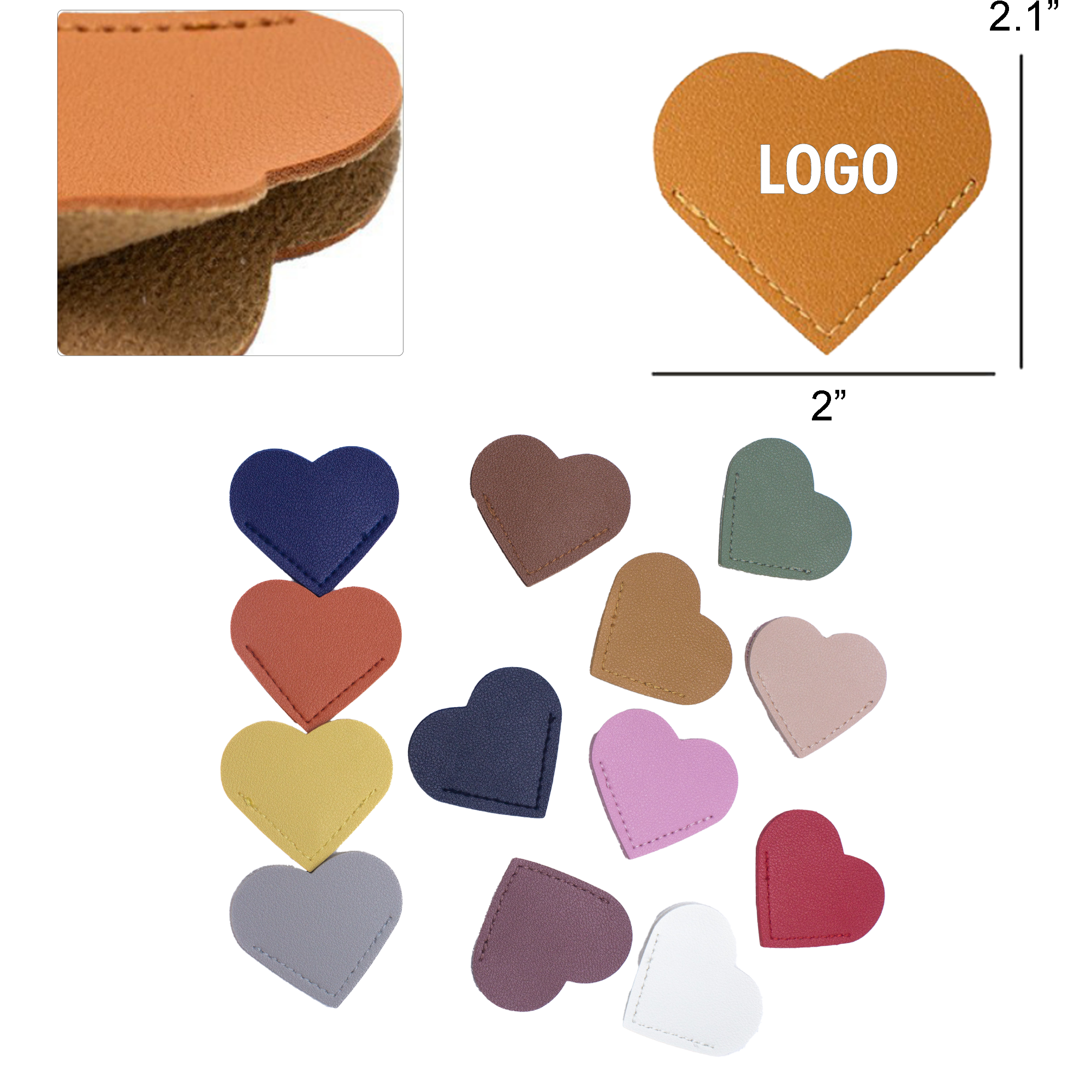PU Leather Heart Page Marker 2