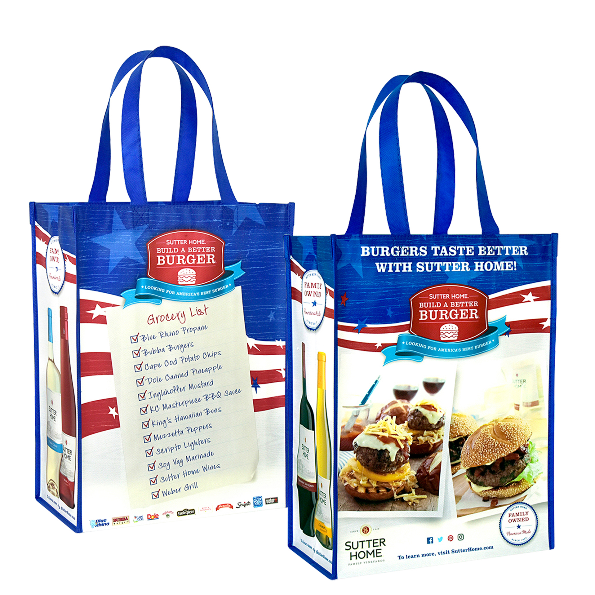 Custom 120g Laminated Non-Woven Promotional Tote Bag 11.5"x15.5"x5" 1