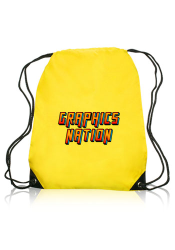 Black Trim Drawstring Bags 24