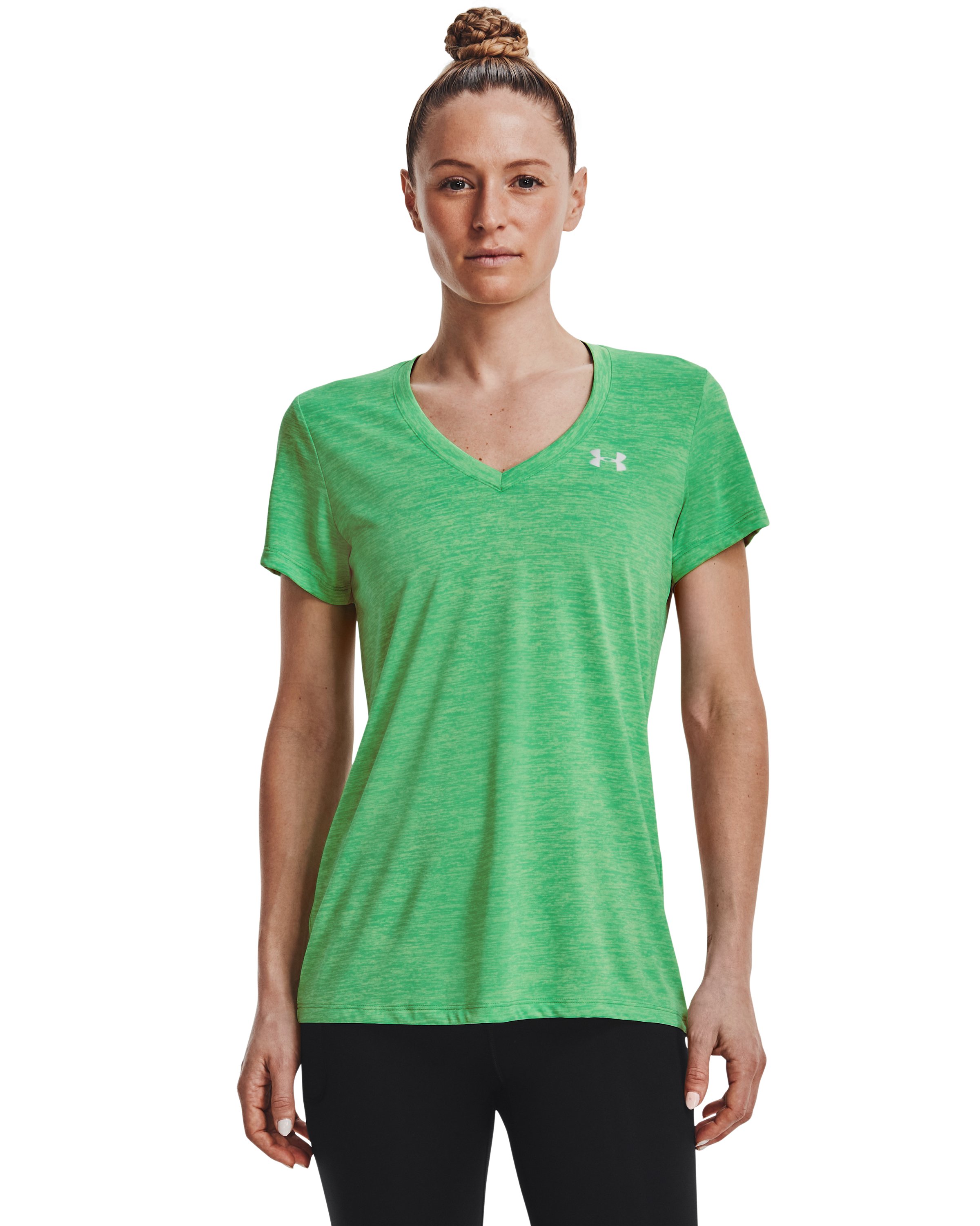UA Tech Twist Women's V-Neck Short Sleeve 1
