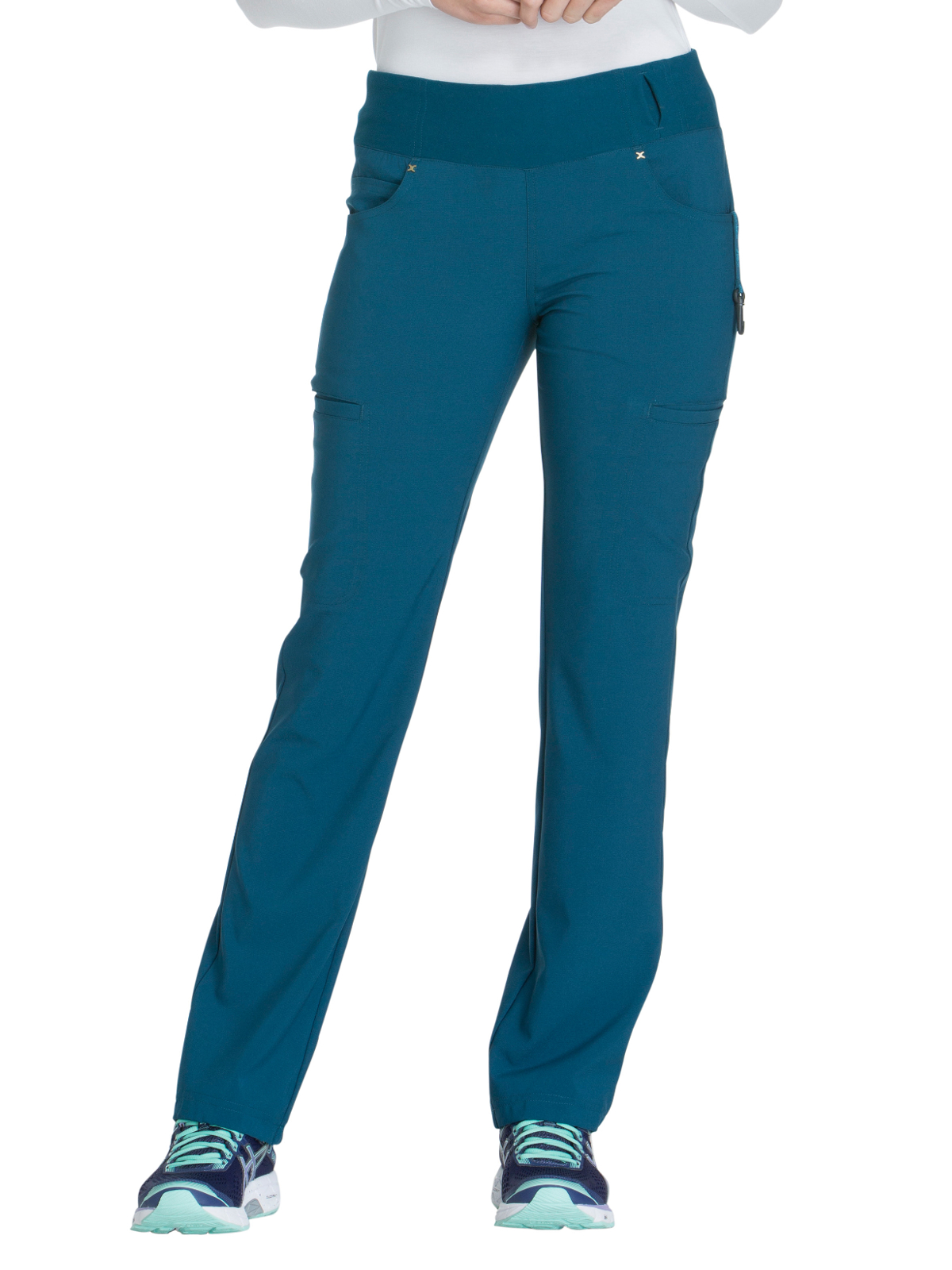 Cherokee - iFlex - Mid Rise Straight Leg Comfort Knit Waistband Pull-on Pant 38