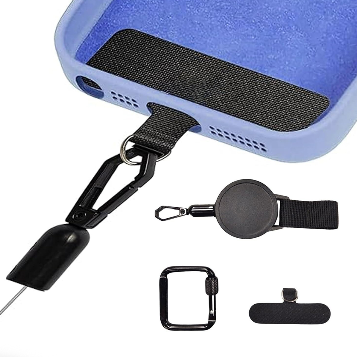 Retractable Key Chain Carabiner Clip Badge Reel Holder 1