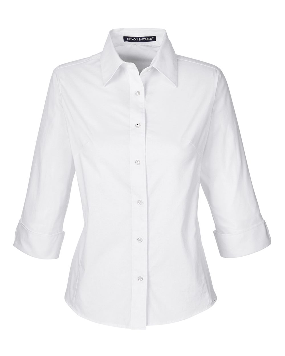 Women's Perfect Fit™ Three-Quarter Sleeve Stretch Poplin Dress Shirt - DP625W 56