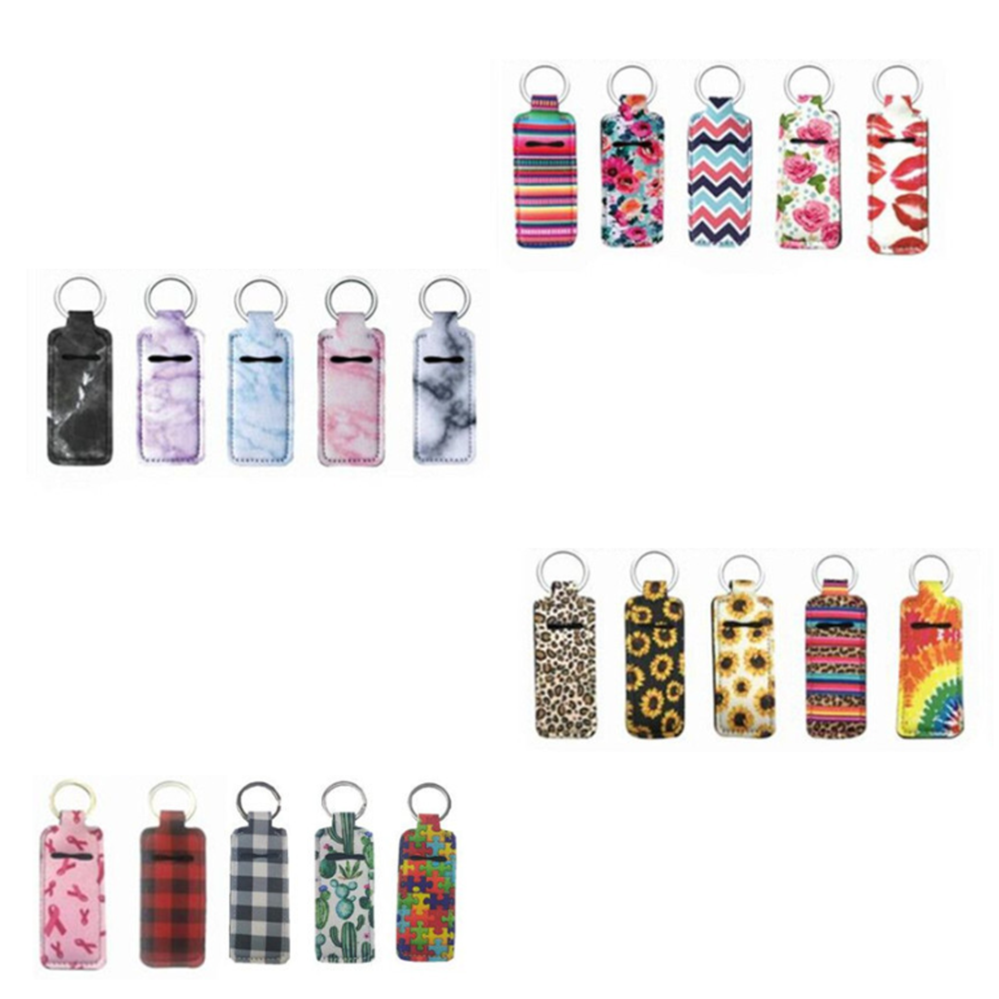 Custom Full Color Portable Outdoor Lipstick Caser With Keychain 2