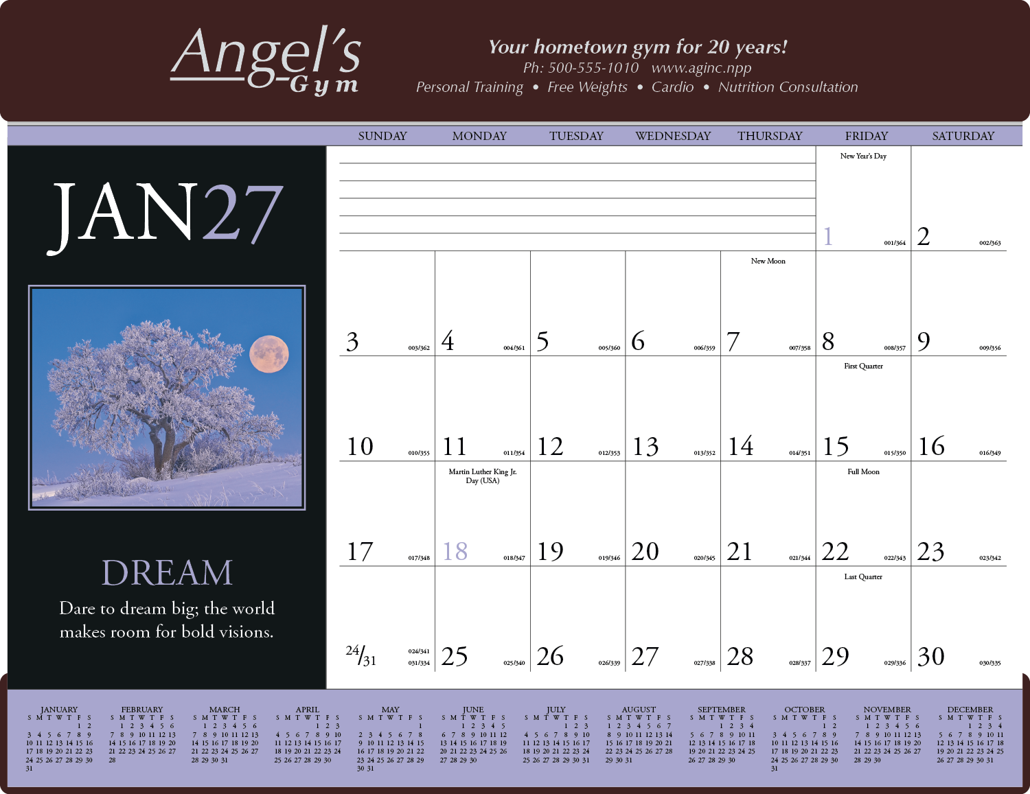 Triumph® Calendars Motivations Desk Pad 70