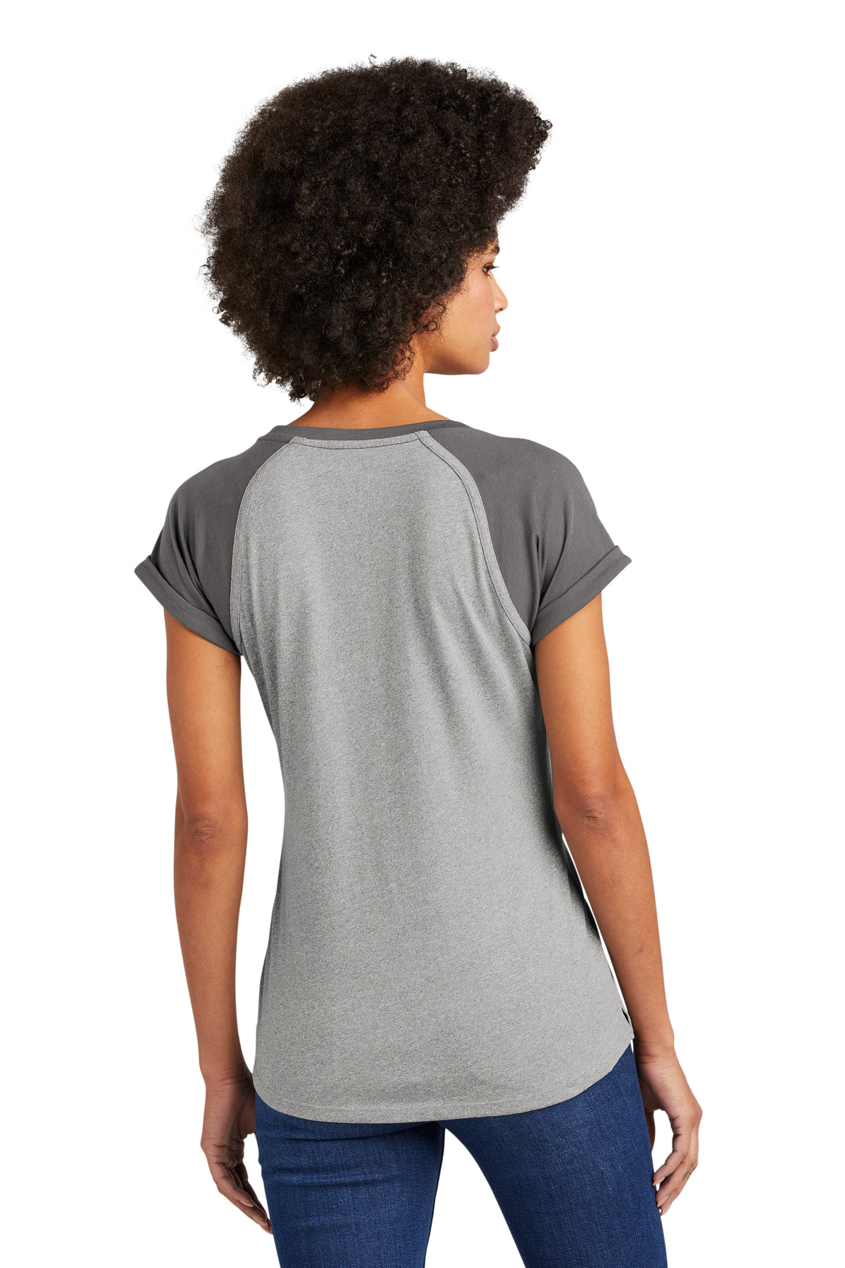 New Era Women's Heritage Blend Varsity Tee. LNEA107 12