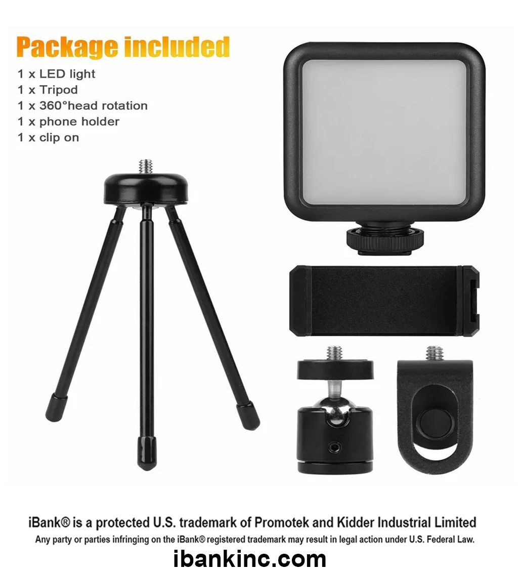 iBank ® Video Conference Lighting Kit LED Video Light for YouTube Tiktok 3