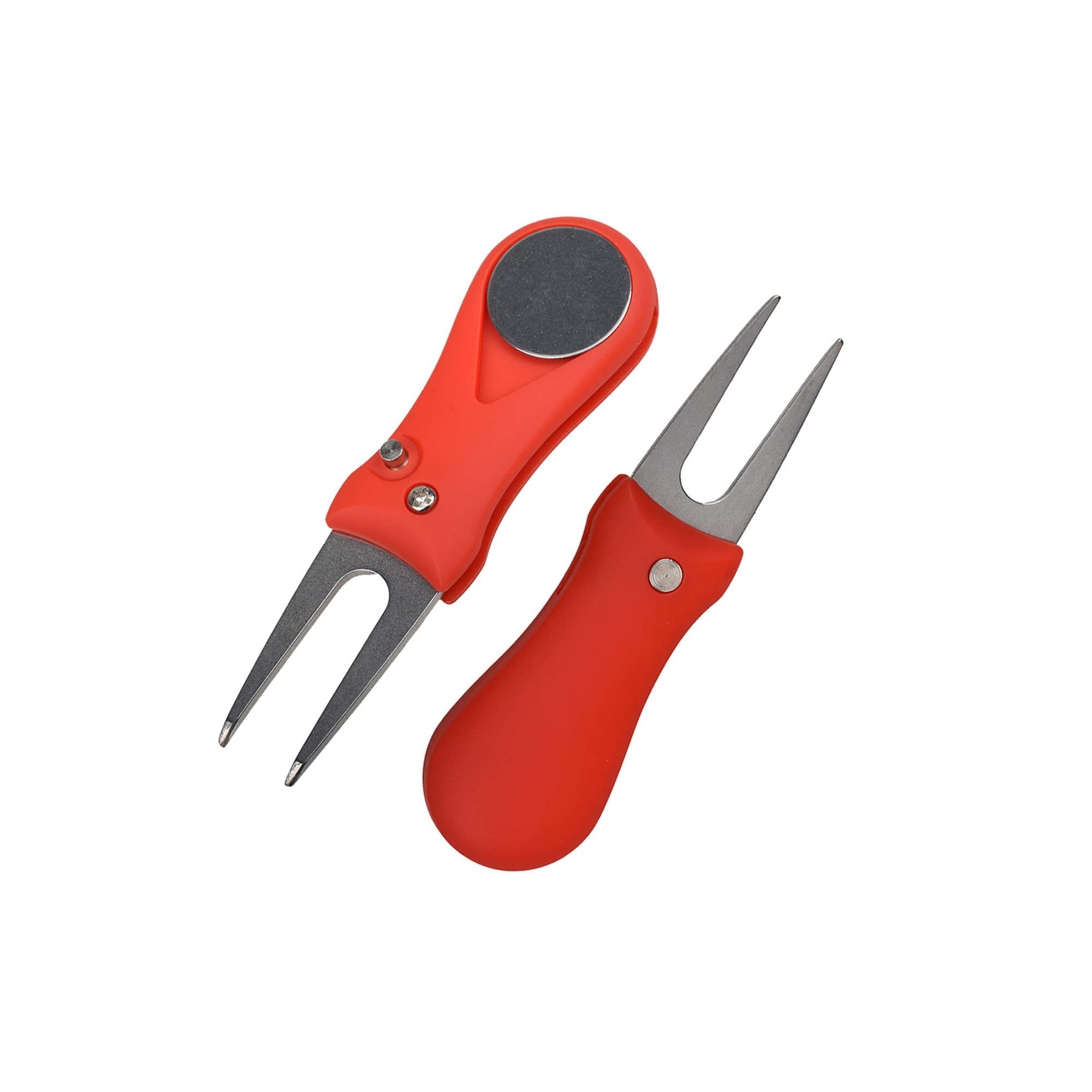 Foldable Golf Divot Tool With Magnetic Ball Marker 2.8" 5