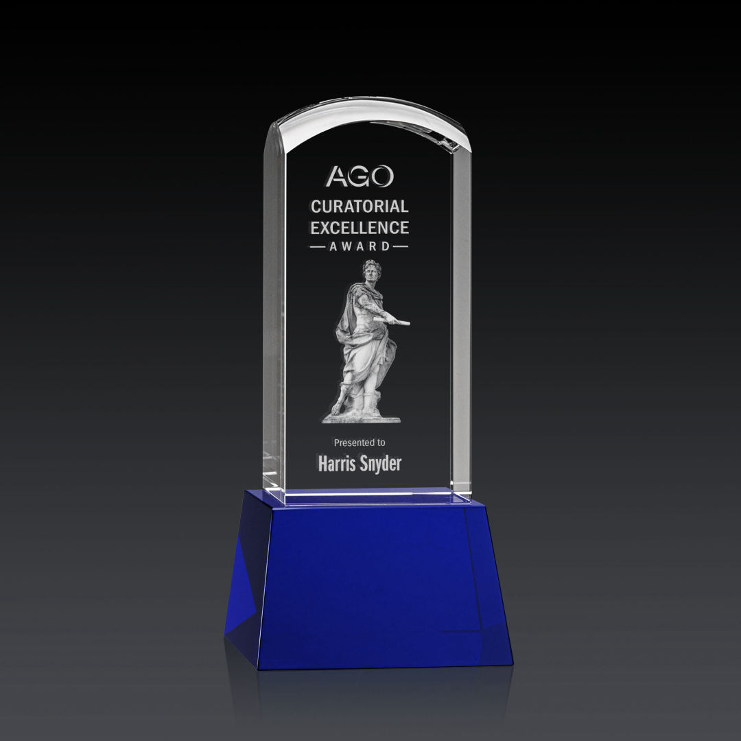 Silkwood 3D Award on Base - Blue 2