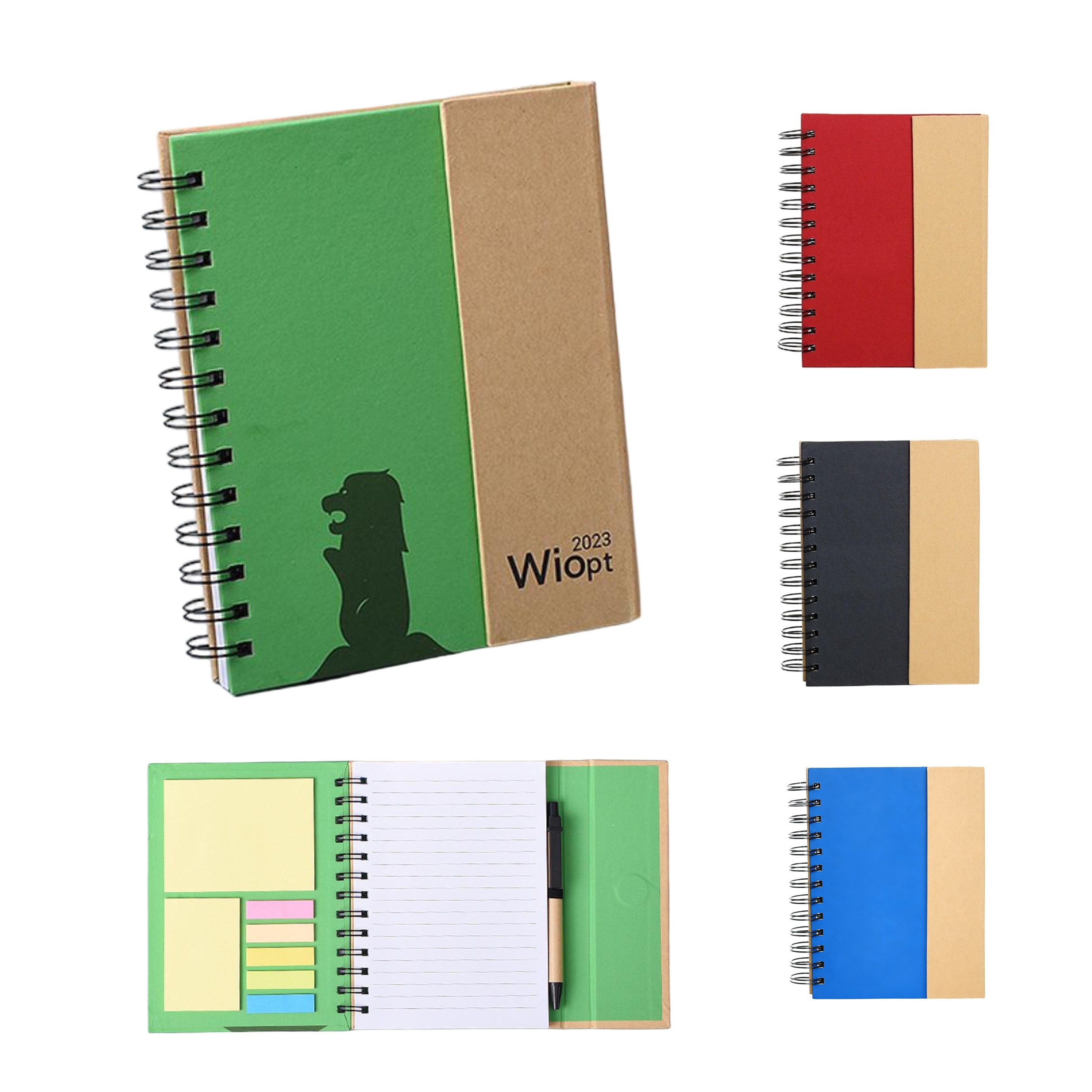Spiral Notebook with Sticky Notes & Pen - OCEAN 2