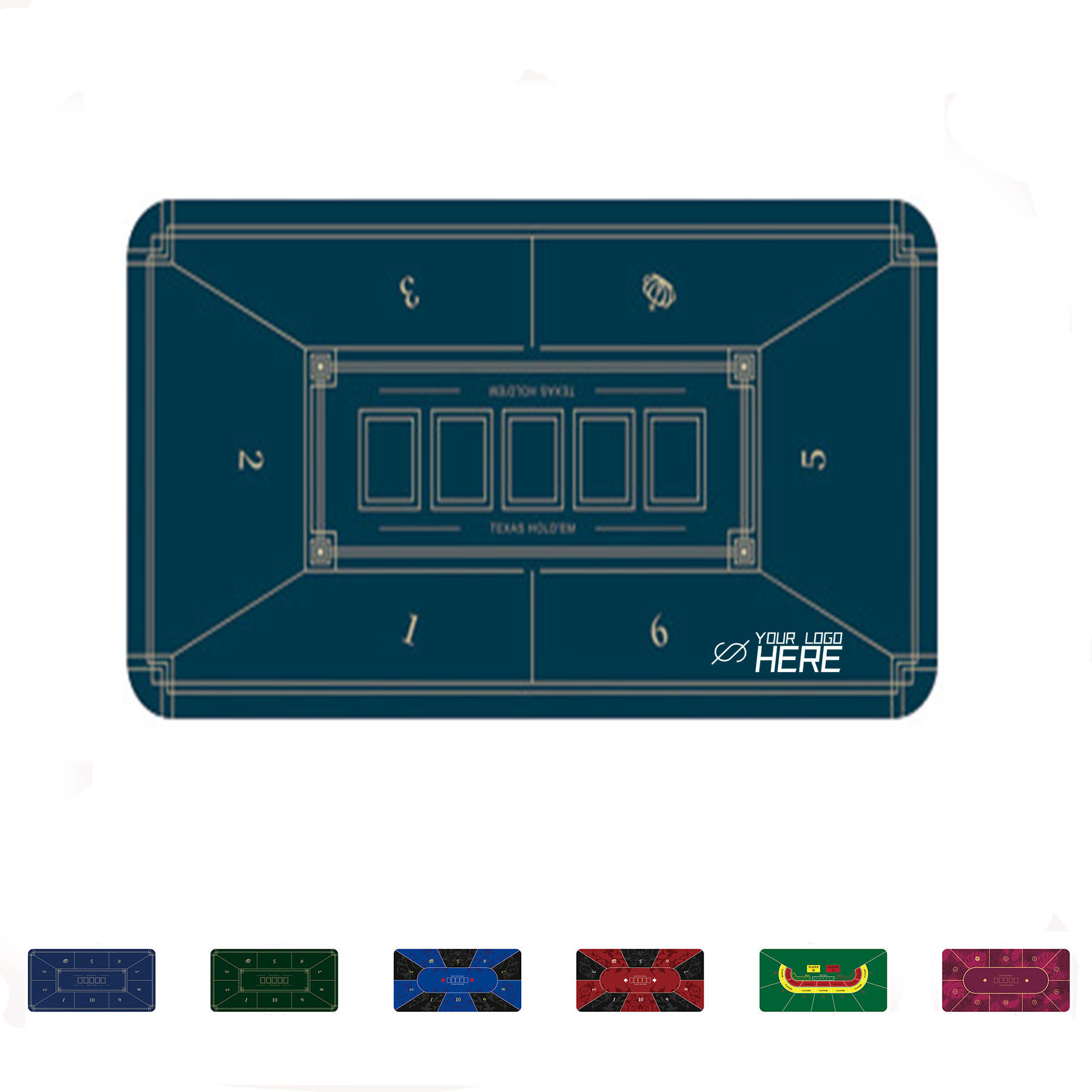 Texas Poker Rubber Mat 2