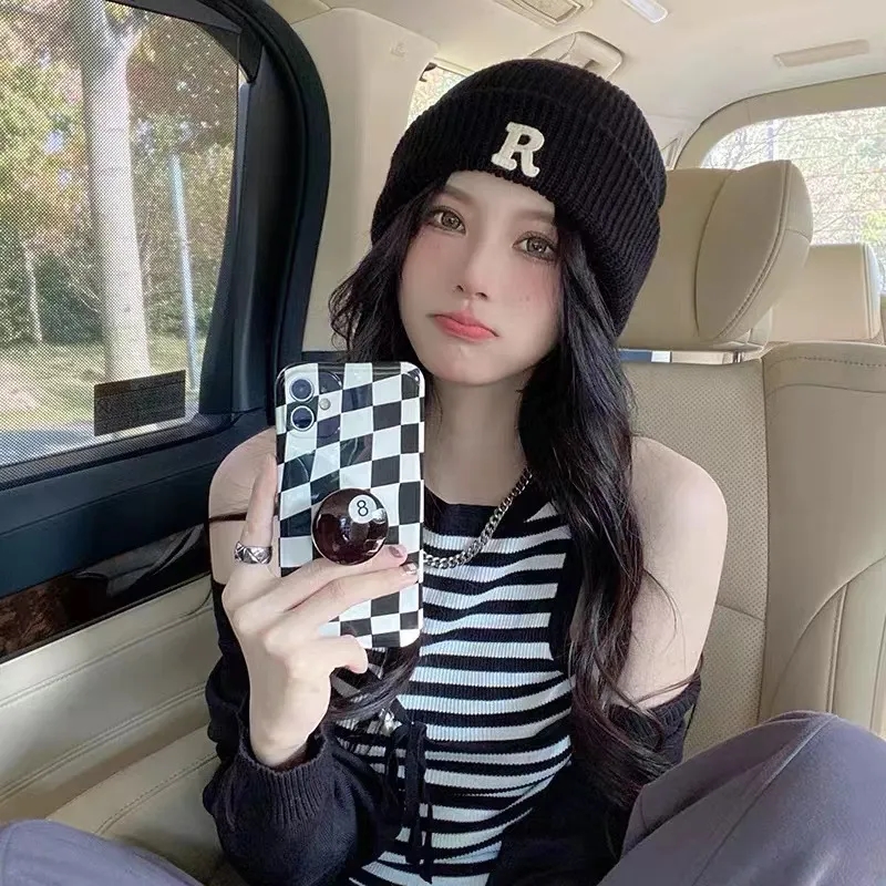 Knitted Hats For Men And Women R Letters Hip Hop 1