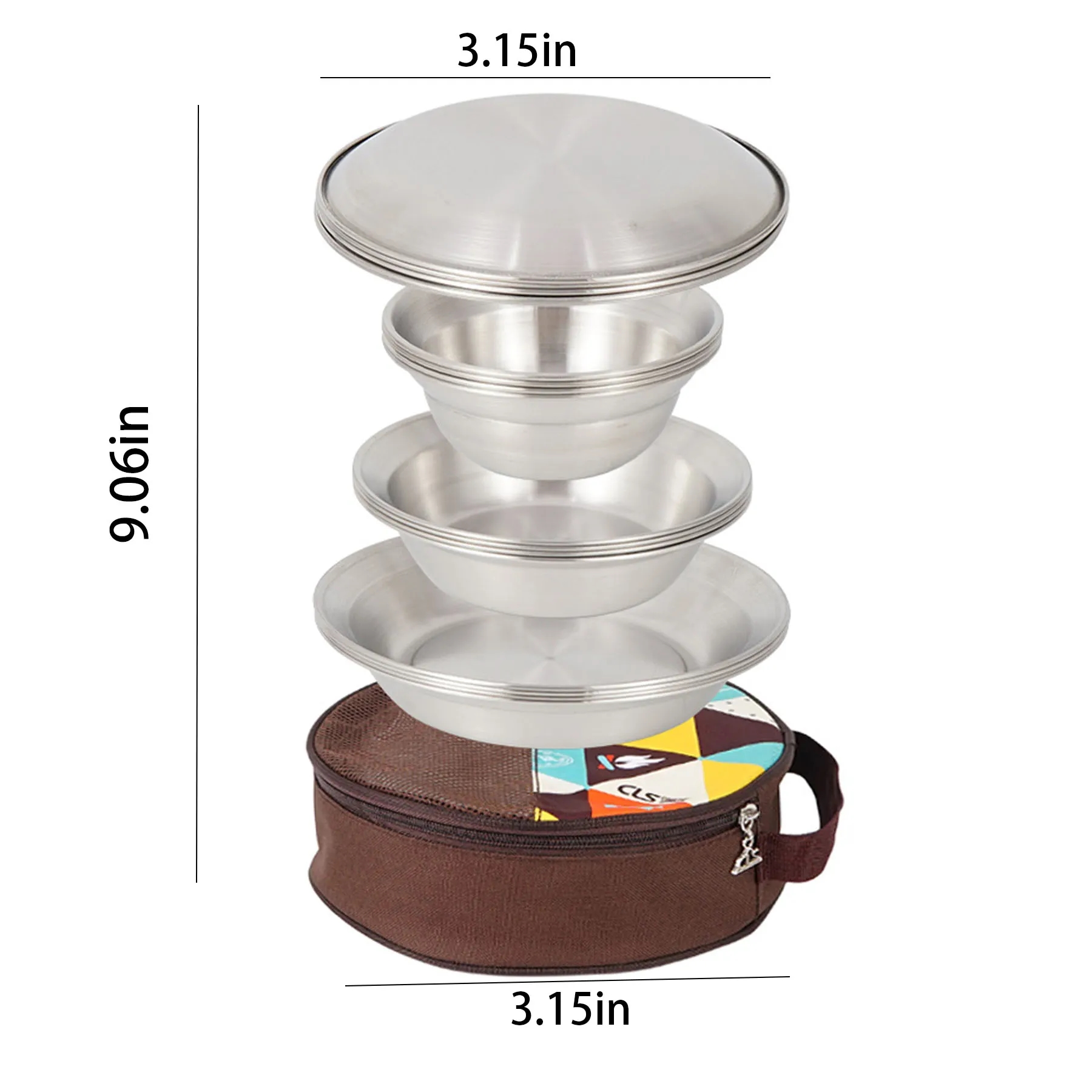 Stainless Steel 16 Piece Set Plate 4